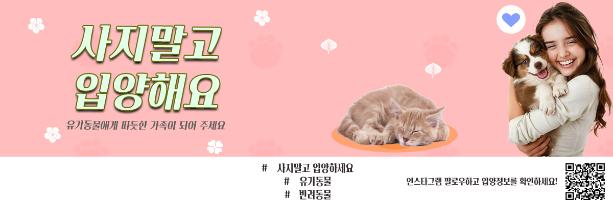 사지말고 입양해요